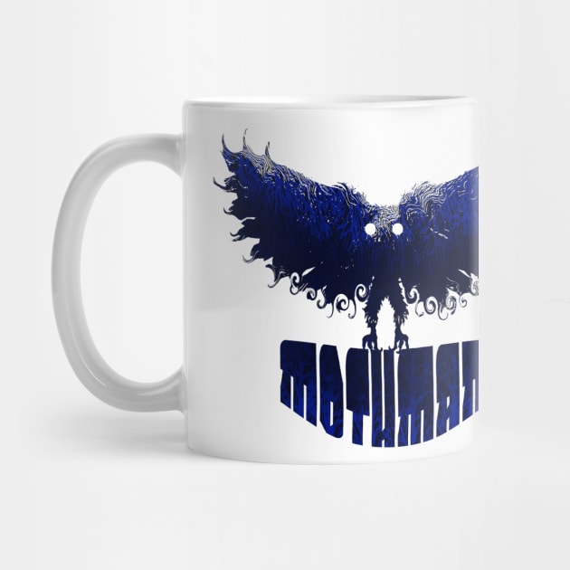 Mothman West Virginia Wing Humanoid Moth Retro Vintage Blue by National Cryptid Society